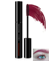 Burgundy Mascara Voluminous Waterproof,Colored Tubing Mascara for Eyelashes,Longlasting Curling Liquid Lash Princess Extensions Red Mascara Volume and Length,Cosplay Party Stage Eye Makeup for Women